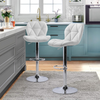 Yaheetech Bar Stools Set of 4 Adjustable PU Leather 360°Swivel Count Bar Chair with Backresr Home Kitchen Counter Stools