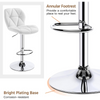 Yaheetech Bar Stools Set of 4 Adjustable PU Leather 360°Swivel Count Bar Chair with Backresr Home Kitchen Counter Stools