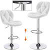 Yaheetech Bar Stools Set of 4 Adjustable PU Leather 360°Swivel Count Bar Chair with Backresr Home Kitchen Counter Stools