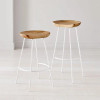 High Wood Stool Modern Minimalist High Chair Solid Wood Home Bar Stool Creative Bar Chair Cashier Counter Iron Art