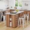 Metal Bar Stools Set of 4 Counter Height Bar Stools Barstools with Removable Back 24" Kitchen Bar Stools with Wooden Seat