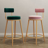 Light luxury Bar chair Modern simplicity Iron art High stool Home bar stool with backrest Leather chair INS counter Work stools