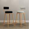 Light luxury Bar chair Modern simplicity Iron art High stool Home bar stool with backrest Leather chair INS counter Work stools