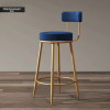 Light luxury Bar chair Modern simplicity Iron art High stool Home bar stool with backrest Leather chair INS counter Work stools