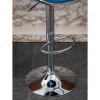 Velvet Adjustable Swivel Bar Stool - Set of 2 - Blue