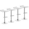 Bar Stools Set of 4, Armless Adjustable Swivel Barstools, Modern Backless Counter Height Stools for Kitchen, Island, Bar,