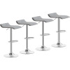 Bar Stools Set of 4, Armless Adjustable Swivel Barstools, Modern Backless Counter Height Stools for Kitchen, Island, Bar,