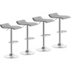 Bar Stools Set of 4, Armless Adjustable Swivel Barstools, Modern Backless Counter Height Stools for Kitchen, Island, Bar,