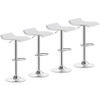 Bar Stools Set of 4, Armless Adjustable Swivel Barstools, Modern Backless Counter Height Stools for Kitchen, Island, Bar,