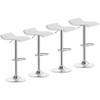 Bar Stools Set of 4, Armless Adjustable Swivel Barstools, Modern Backless Counter Height Stools for Kitchen, Island, Bar,