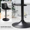 Bar Stools Set of 4 Swivel Bar Chairs, Barstools Counter Height with High Backrest,Adjustable Faux Leather Upholstered Bar Stool