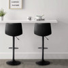 Bar Stools Set of 4 Swivel Bar Chairs, Barstools Counter Height with High Backrest,Adjustable Faux Leather Upholstered Bar Stool