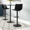 Bar Stools Set of 4 Swivel Bar Chairs, Barstools Counter Height with High Backrest,Adjustable Faux Leather Upholstered Bar Stool