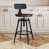 Bar Chair Bar Chair Swivel Lift Chair Solid Wood High Stool Wrought Iron Back Home Bar Stool Modern Minimalist