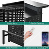 Mini family bar unit with music sensing LED lights, alcohol and coffee rack with counter high pole desktop alcohol storage rack