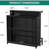 Mini family bar unit with music sensing LED lights, alcohol and coffee rack with counter high pole desktop alcohol storage rack
