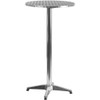 Furniture Mellie 23.25" Round Aluminum Indoor-Outdoor Bar Height Table with Flip-Up Table