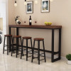 Wrought Iron Solid Wood Home Bar Table Long Against The Wall High Table Tea Shop Coffee Bar Table Bar Furniture