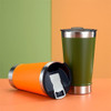 20oz Bottle Opener Thermal Cup with Lid and Opener Beer Mug 304 Stainless Steel Vacuum Flask Car Mug Portable Thermos Bottle