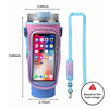 Water Bottle Carrier Bag wi Phone Pocket for Stanley 40oz Tumbler Water Bottle Holder wi Strap Adjustable Water Bottle Sling Bag
