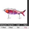 small 10cm Robotic Swimming Lures Fishing Auto Electric Lure Bait Wobblers For Swimbait USB Rechargeable Flashing LED light