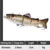 small 10cm Robotic Swimming Lures Fishing Auto Electric Lure Bait Wobblers For Swimbait USB Rechargeable Flashing LED light