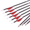 6/12pcs Pure Carbon Arrow Spine 250 300 400 500 600 700 800 900 1000