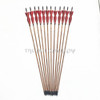 6/12/24pcs Bamboo Arrows Natural Feather Fletched Wood Shaft For