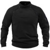 Winter Men's Standing Collar Fleece Pullover Solid Color Tactical