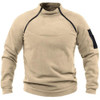 Winter Men's Standing Collar Fleece Pullover Solid Color Tactical