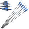12Pcs Archery Spine 400 500 600 700 800 900 1000 Pure Carbon Arrows