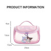 Sanrio Makeup Bag Hellokitty Kuromi Large Capacity Portable Travel Storage Bag High Quality PU Creative Double Zipper Handbag