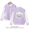 Sanrio Kawaii Anime Kuromi Cinnamoroll My Melody Girls Coat Spring Autumn New Loose Sports Baseball Uniform Jacket Birthday Gift