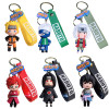 Bandai Naruto Kakashi Keychain Pendant Toys Colorful Cute Anime Figure Uchiha Sasuke Itachi Fashion Bag Keyring Children Gifts