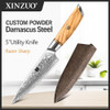 New Xinzuo 5'' Inch Utility Knife 73 Layers Damascus Stainless Steel