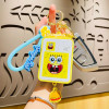 Spongebobed Squarepants Anime Cartoon Jigsaw Puzzle Car Patrick Star Keychain Schoolbag Keychain Pendant Couple Figures Pvc Gift