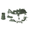 Plastic Army Base Set World War II Army Men Solider Accessories Blindage Blockhouse Sand Scene Model Toy