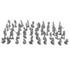100 Pieces 4cm Plastic Realistic Soldier Figures Army Men Accessories Toy Black
