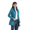 SANTELON Long Ultralight Padded Puffer Jacket Coat For Women Lightweight Warm Outwear Parka With Detachable Hood Storage Bag