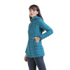 SANTELON Long Ultralight Padded Puffer Jacket Coat For Women Lightweight Warm Outwear Parka With Detachable Hood Storage Bag