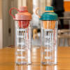 Large Capacity Water Bottle With Tea Divider Cup Plastic Water Cup