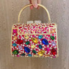 Purple Silver Colorful Woman Diamond Sweet Dinner Evening Bag Lady Crystal Prom Party Handbag Female Banquet Clutch Purse Wallet