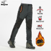 LNGXO Thick Warm Fleece Hiking Pants Men Winter Waterproof Windproof