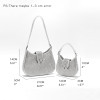 MABULA Rhinestone Bling Women Shoulder Bags Small High Quality Diamond Tote Handbag Luxury Design Half Moon Purse Crossbody Bag