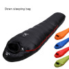 Very warm White goose down filled Adult Mummy style Sleeping bag Fit