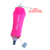 AXEN 500ML Pink Girl Folding Water Bottle Collapsible Soft Flask TPU
