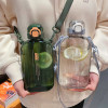 750Ml Water Bottle Large Capacity Sports Bottle with Straw Rope Leak