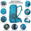 50L Hiking Backpack with Rain Cover Multifunctional Mountaineering Bag