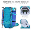 50L Hiking Backpack with Rain Cover Multifunctional Mountaineering Bag