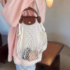 2023 Casual Hollow Women Shoulder Basg Designer Handmade Woven Handbags Fishnet Summer Beach Bags Large Tote Bali Shopper Purses